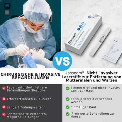 𝐉𝐚𝐬𝐬𝐞𝐞𝐦® 🌳Nicht-invasive Laserstift zur Entfernung von Hautflecken und Warzen (Schnelle und schmerzlose Entfernung von Warzen, Muttermalen, Altersflecken und Hautunreinheiten – ganz ohne Nebenwirkungen) 🔥