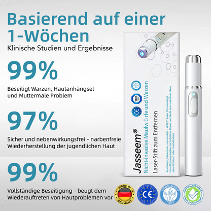 𝐉𝐚𝐬𝐬𝐞𝐞𝐦® 🌳Nicht-invasive Laserstift zur Entfernung von Hautflecken und Warzen (Schnelle und schmerzlose Entfernung von Warzen, Muttermalen, Altersflecken und Hautunreinheiten – ganz ohne Nebenwirkungen) 🔥